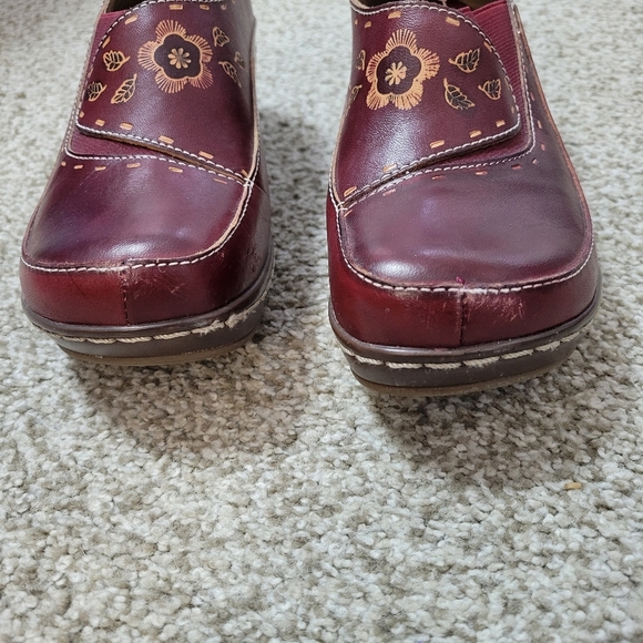 L’Artiste Spring Step Burbank-PR Leather Clog Women’s Size 36(US 5.5-6) Burgundy - Picture 7 of 11